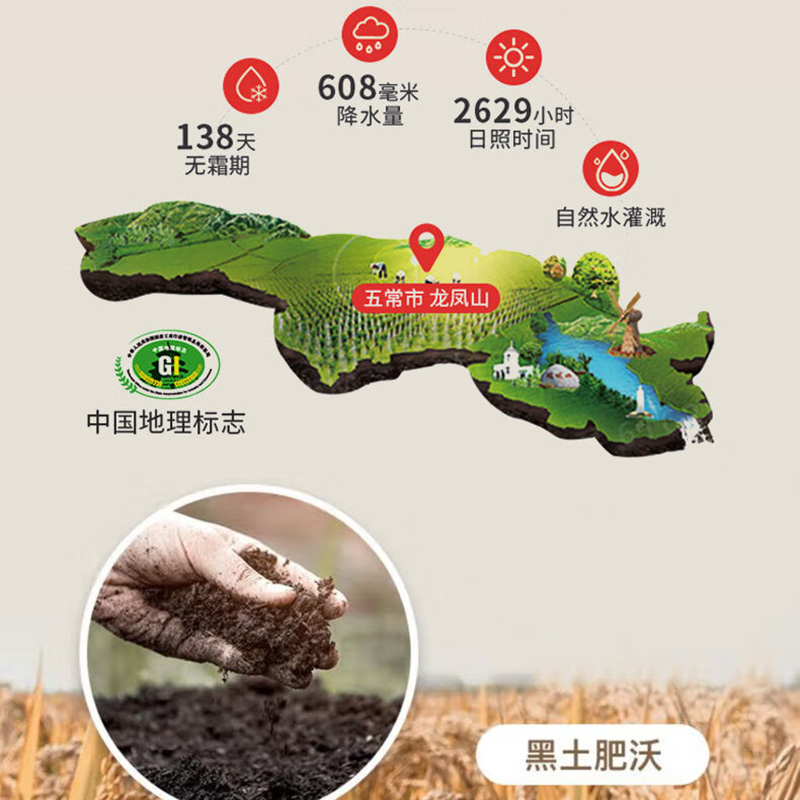 唯粹五常大米 (米种五优稻4号,俗称稻花香2号)净含量:5kg高清大图