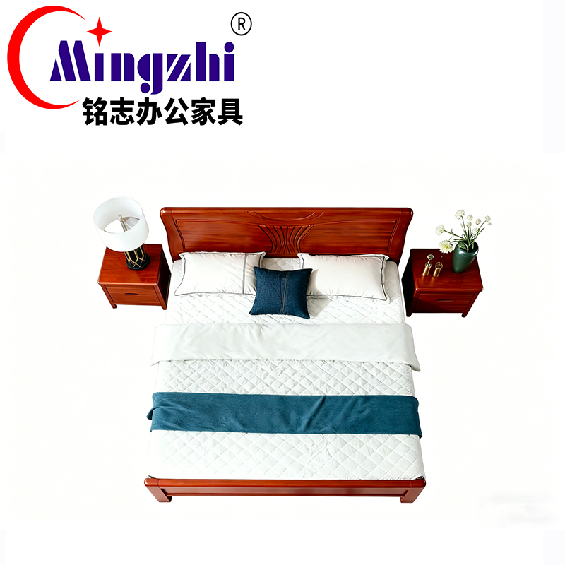 铭志办公家具 实木床 MZC-002(1800*2000*1130mm)张高清大图