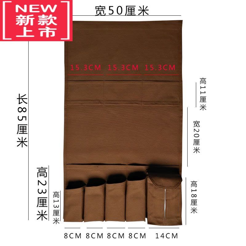 可莉允沙发扶手遥控器收纳袋床边挂袋整理桌椅边手机棉布多功能置物袋图片