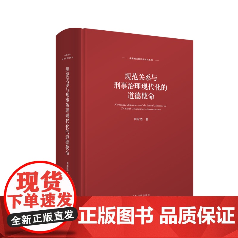 正版 规范关系与刑事治理现代化的道德使命 田宏杰 人民法院出版社 刑法本质与体系定位高清大图