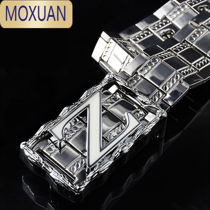 MOXUAN皮带男金属不锈钢腰带刀韩版年轻人个性潮流户外精钢腰链304