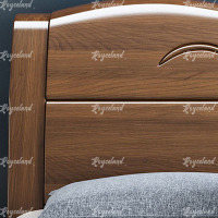 洛诗莲 (RoyceLand) 胡桃木实木床1.5米单人床含一个床头柜 1500*2250*1000