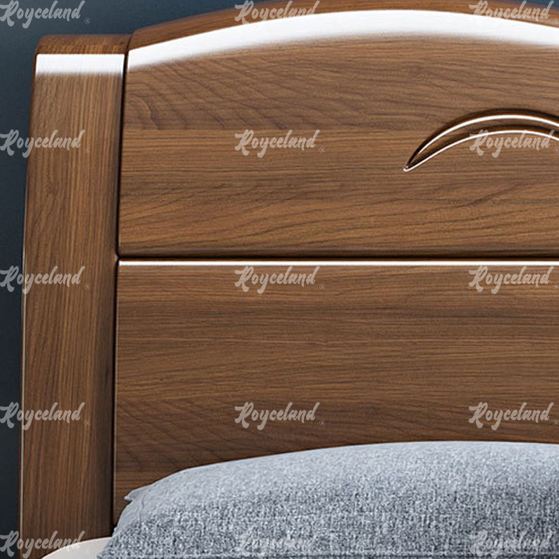 洛诗莲 (RoyceLand) 胡桃木实木床1.5米单人床含一个床头柜 1500*2250*1000