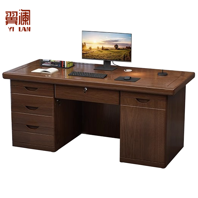 翼澜 木质电脑桌 1m 张高清大图