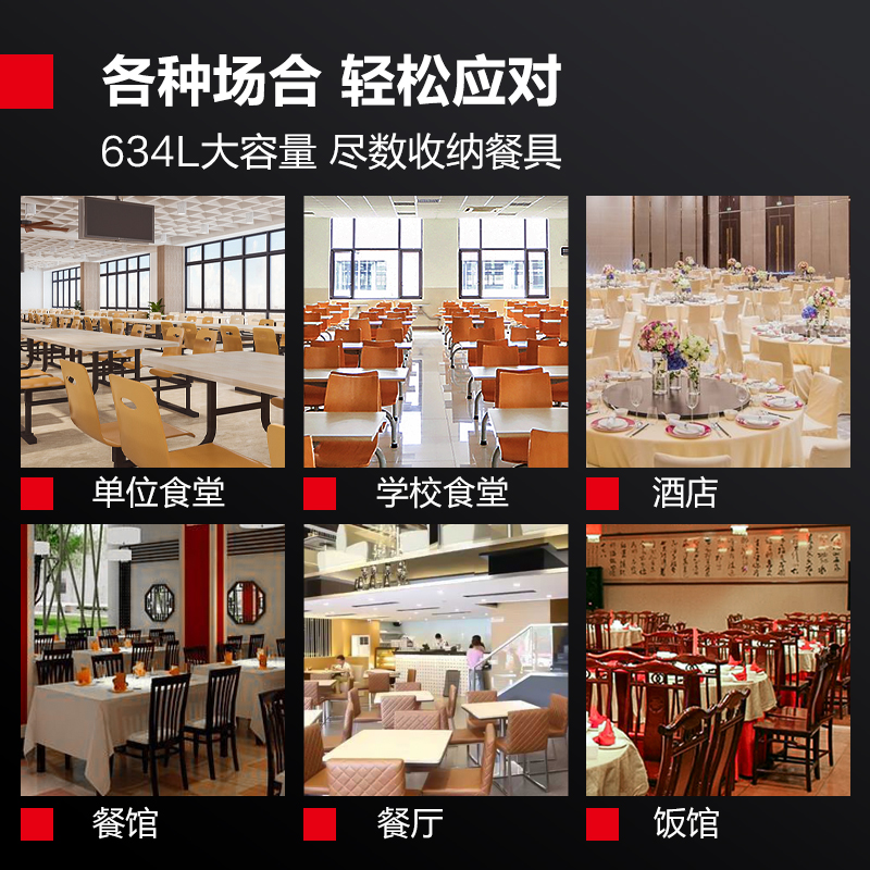 德玛仕DEMASHI商用消毒柜立式双开门紫外线消毒一星级不锈钢酒店饭店食堂大容量碗柜 GPR910A-1高清大图