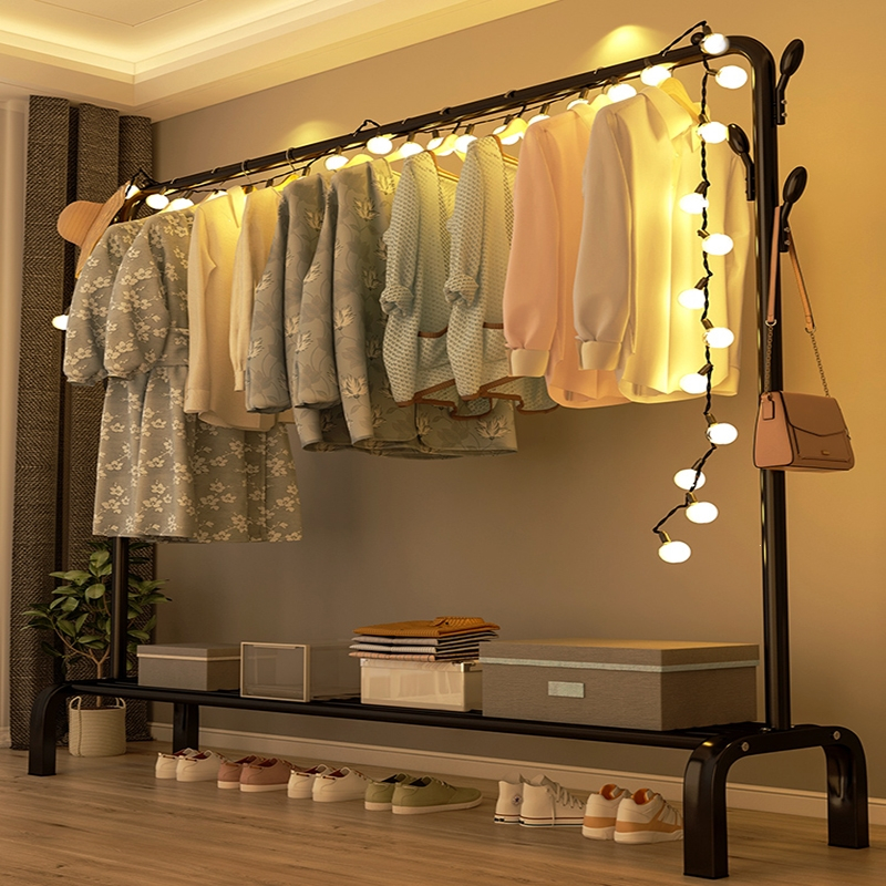 晾衣架落地挂衣架折叠宿舍用室内卧室学生晒衣架家用凉衣服杆架子