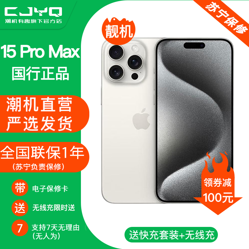 【二手99新】 Apple iPhone 15ProMax白色钛金属256GB 二手苹果15PM手机 全网通双卡国行正品