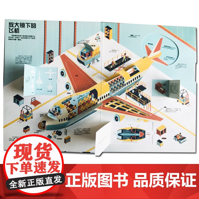 [央视网]飞机运转的秘密 3d立体书 宝宝翻翻绘本情景认知揭秘 交通工具 机场飞机主题大型玩具书 揭秘交通工具机场飞行百高清大图