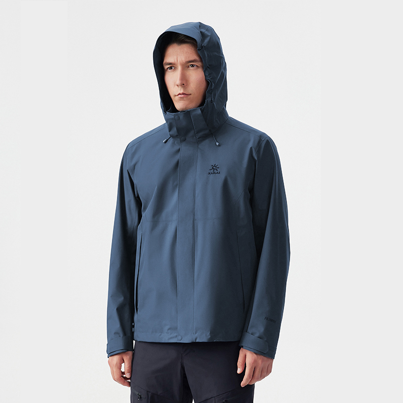 凯乐石户外运动硬壳冲锋衣防水透气登山服单层连帽外套猎风定日男