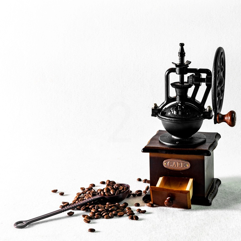 毛刷) 手摇磨豆机咖啡豆研磨机家用磨粉机小型手磨咖啡机套装手动复古