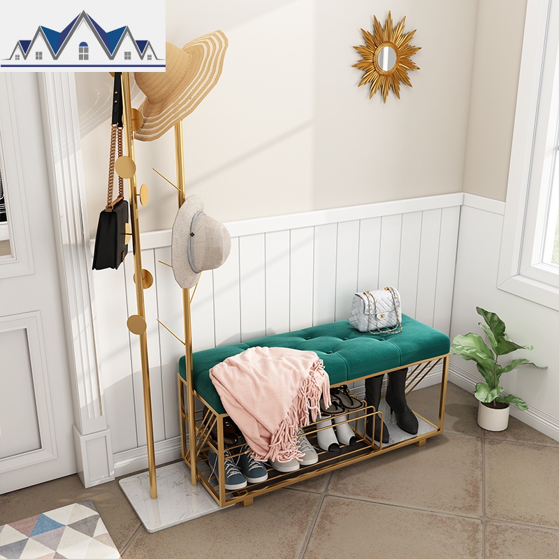 北欧换鞋凳家用口玄关鞋柜收纳衣帽架床尾沙发长条凳创意穿鞋凳 三维工匠收纳凳高清大图