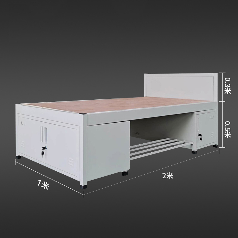 凤凰泾钢制含柜单人床2米*1米