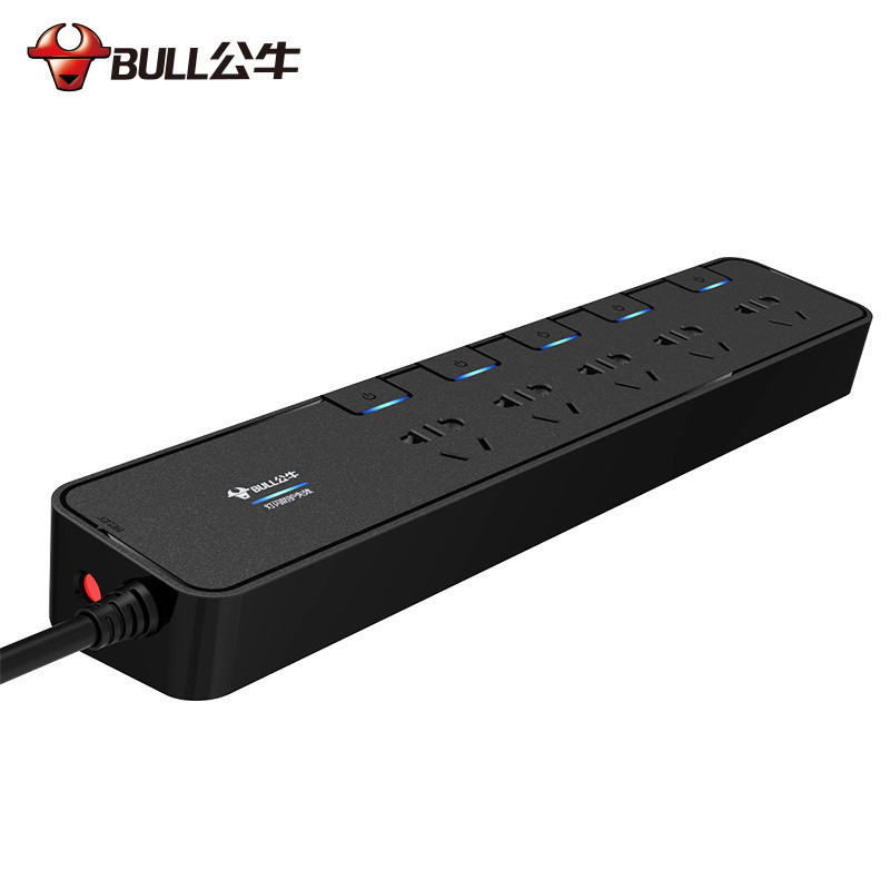 公牛(bull) 5孔 独立开关 抗电涌过载保护 3米接线板 H3053(X) (单位:个)