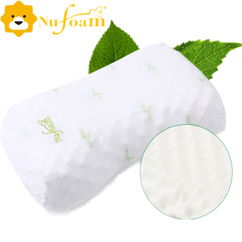 优富（Nufoam）枕芯 乳胶 按摩护肩枕N3 泰国进口乳胶枕 四季使用 按摩枕 按摩呵护颈椎59x37x10/12cm