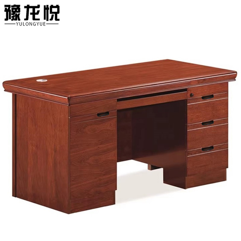 豫龙悦木质办公桌高清大图