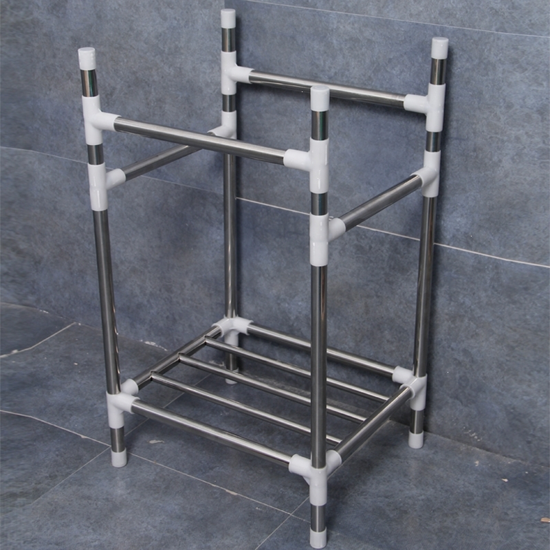 脸盆架卫生间不锈钢落地式置物架浴室收纳架毛巾架放宝宝洗澡盆架