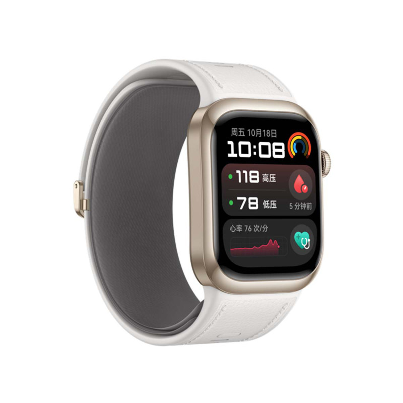 HUAWEI/华为 WATCH D2 腕部动态血压记录仪 幻夜黑铝合金表壳 黑色氟橡胶表带 动态血压监测 一键微体检 轻巧时尚高清大图