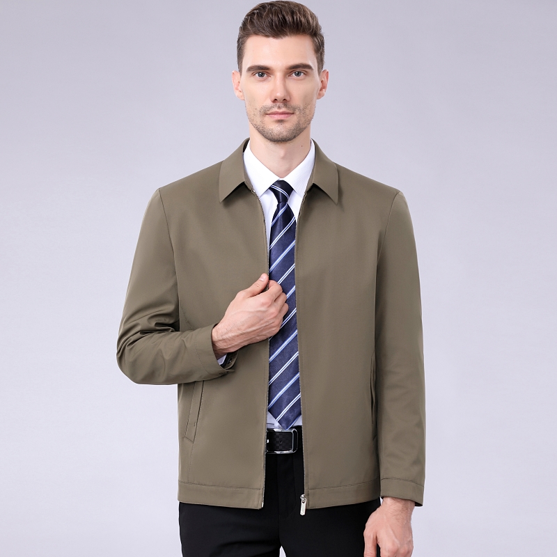 免费试穿高端夹克秋冬外套男士2019新款秋季青年西服袖直筒袖青年潮流休闲夹克男装品牌男士 908卡其 180/96