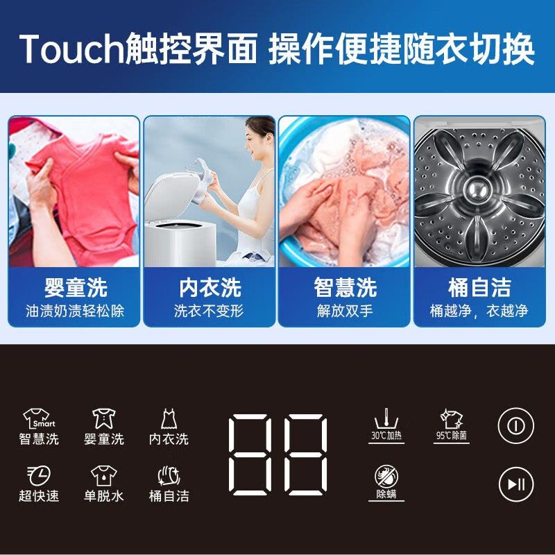 松下(Panasonic) XQB10-A10C 1公斤小型全自动波轮迷你洗衣机 除菌除螨内衣裤洗 母婴洗儿童洗 宠肌洗图片