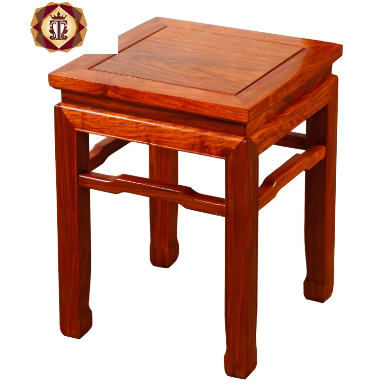 三维工匠花梨木小凳子方凳红木茶几矮凳家用木头沙发凳实木写字板凳