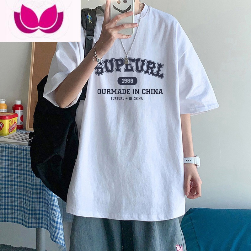 七斓短袖男夏季设计感小众宽松上衣服oversize半袖体恤ins潮牌t恤高清大图