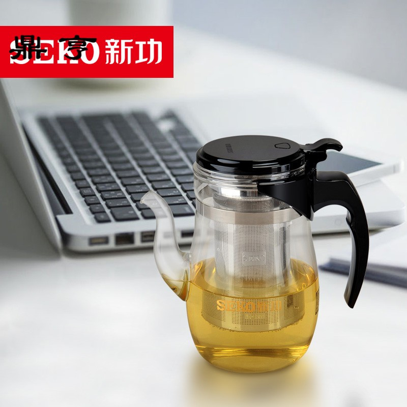 鼎亨 耐热飘逸杯泡茶壶 不锈钢/PC/玻璃内胆玻璃茶具玲珑杯