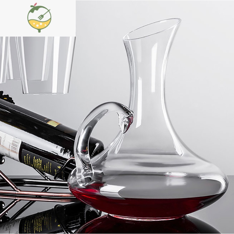 yicheng醒酒器水晶玻璃带把醒酒器红酒分酒器红酒壶红酒瓶家用欧式大u