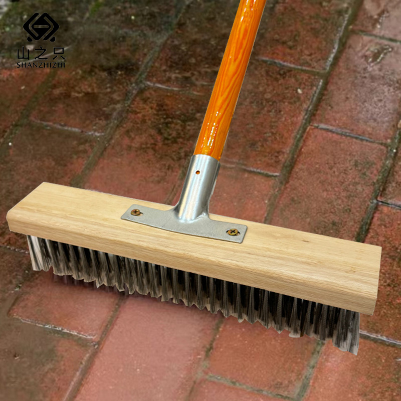山之只 不锈钢丝洗地刷 50cm地刷 把高清大图