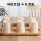 美厨纸杯一次性竹纸杯加厚竹纤维本色无印刷80只装MCB5589