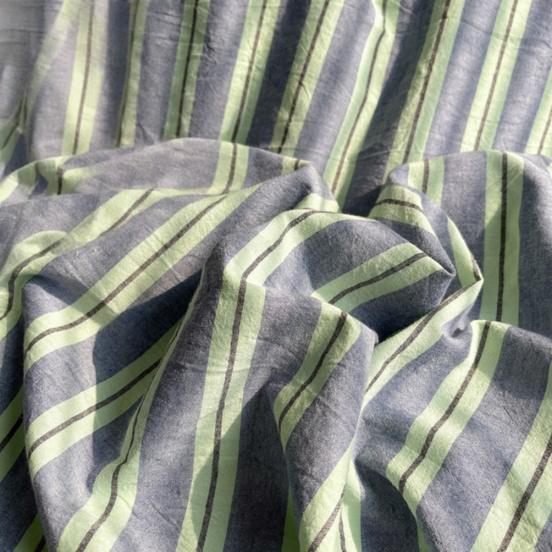 铭思沃床单三件套 条纹 1.2m床套高清大图