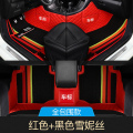 全包围汽车脚垫专用 于北京现代ix35名图朗动领动ix25伊兰特瑞纳 【不包_槛】红色皮革+黑色雪妮丝【带车标】