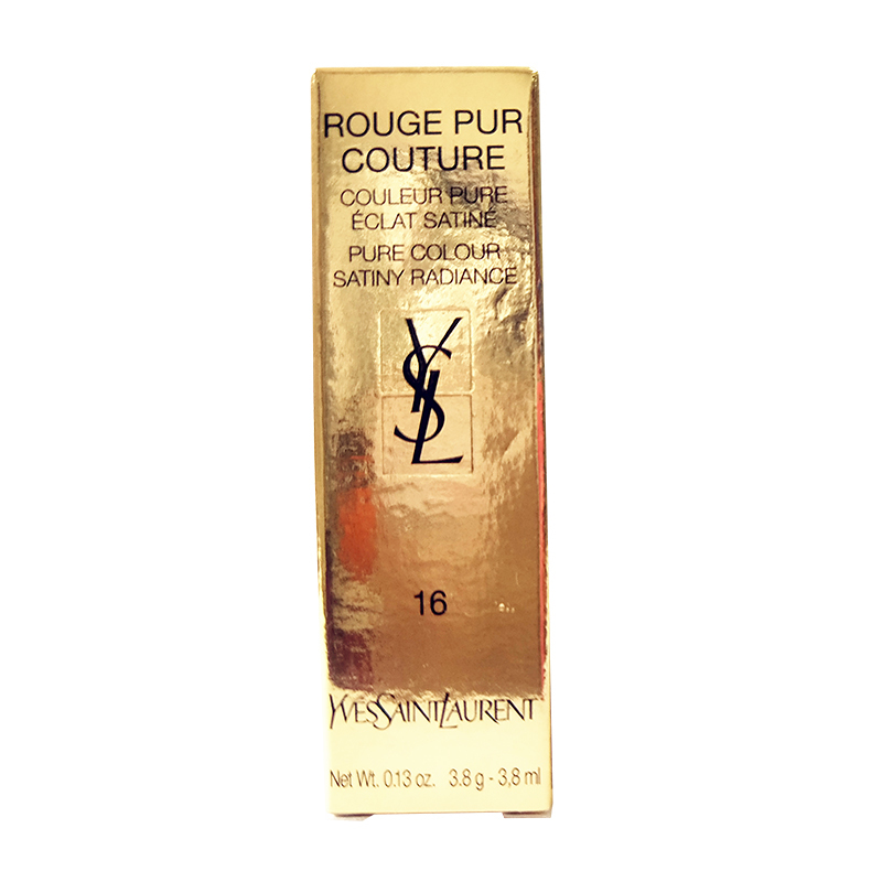 圣罗兰(YSL)纯口红 3.8g 16#绯红香缎 迷魅纯漾亮采方管口红唇膏 滋润显色
