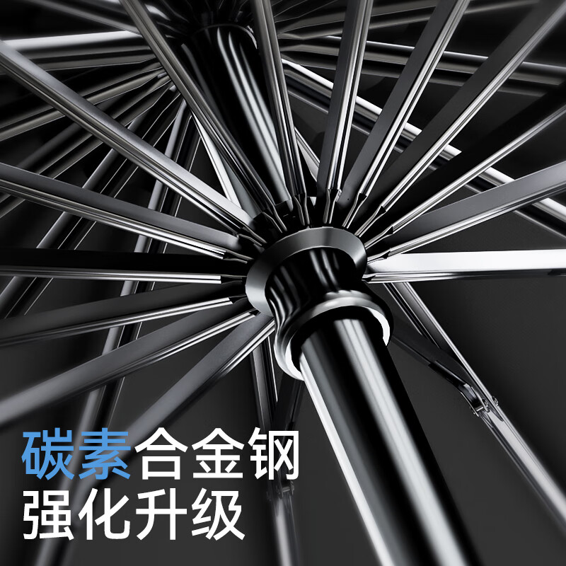 左都 ZD10916骨全自动雨伞 [石墨黑]全自动16骨抗风暴高清大图