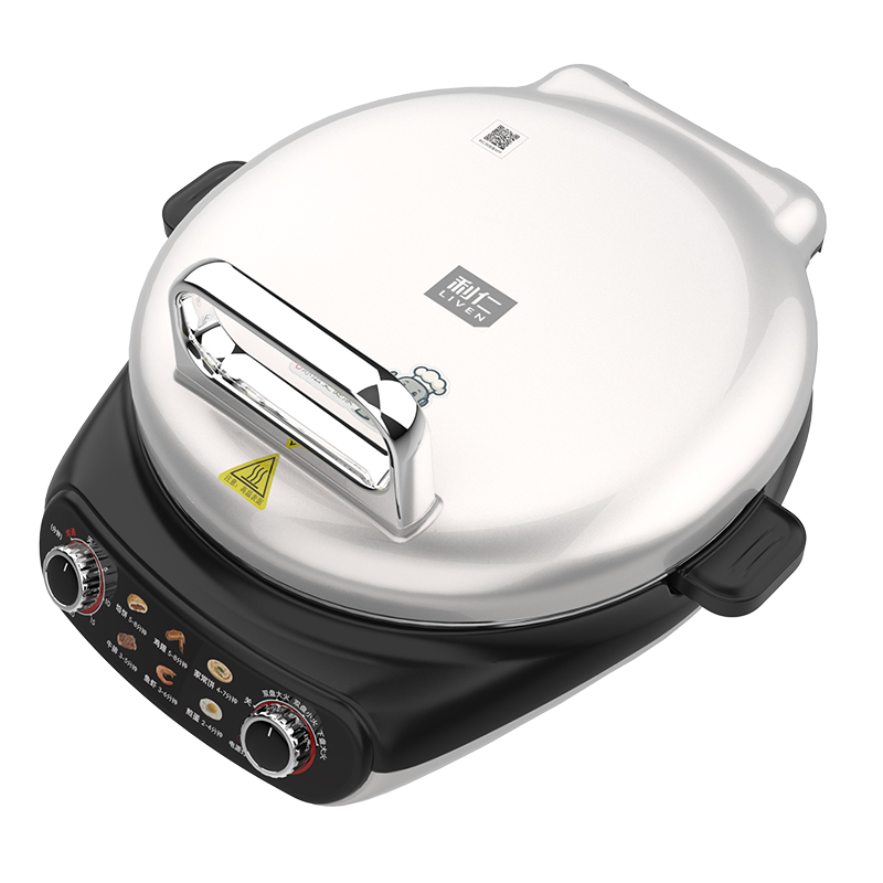 利仁LR-XGR3397下盘可拆0涂层不锈钢电饼铛高清大图