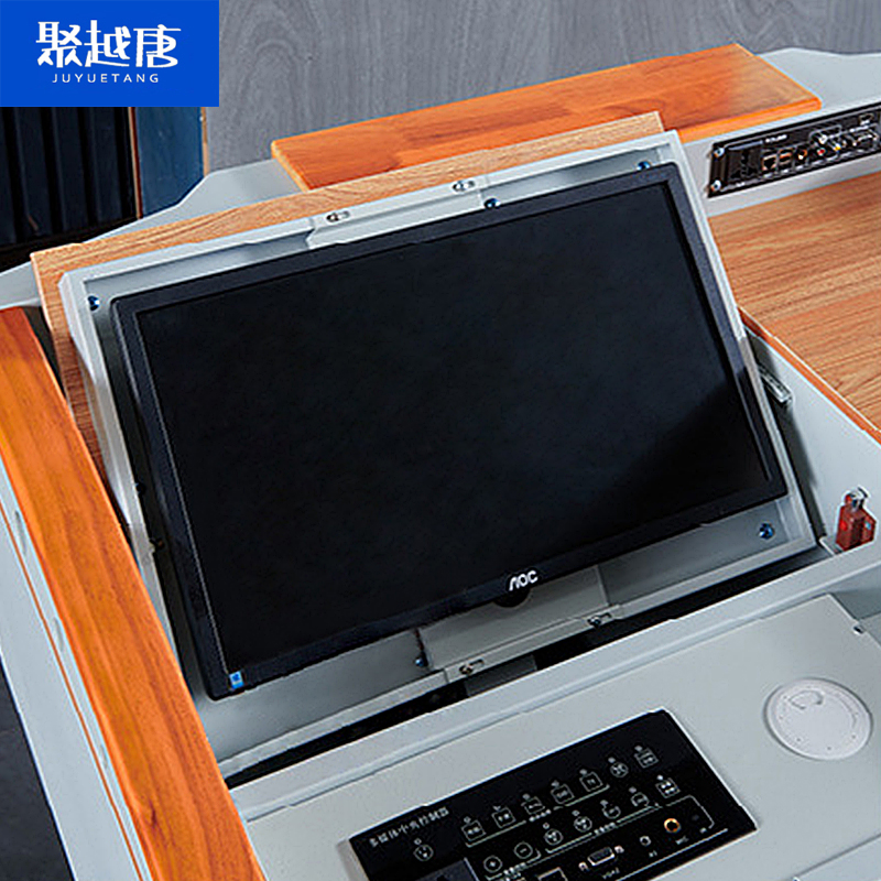 聚越唐JUYUETANG简约北欧办公桌大尺寸可伸缩多功能电脑桌带收纳抽屉办公室书桌高清大图