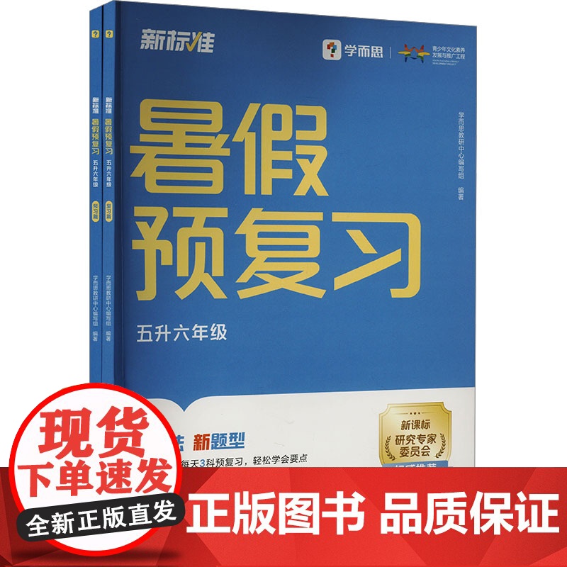 新标准 暑假预复习 5升6年级(全2册) 学而思教研中心编写组 编 小学教辅文教 正版图书籍 云南美术出版社