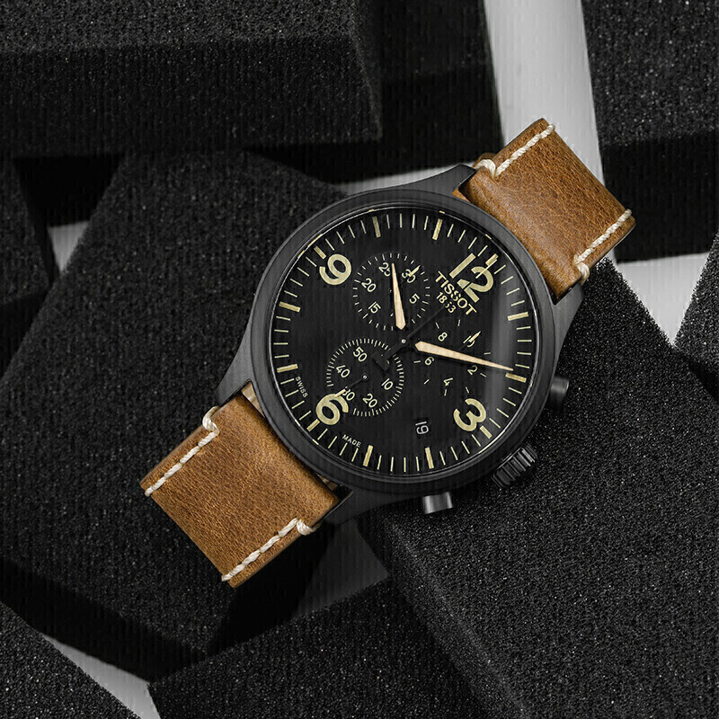 天梭(TISSOT)瑞士手表 速驰系列腕表 皮带石英男表T116.617.36.057.00