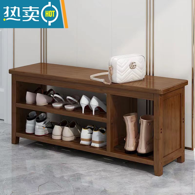 敬平换鞋凳一体进门鞋柜坐凳门口可坐式家用穿鞋凳经济型收纳实木鞋架收纳凳高清大图