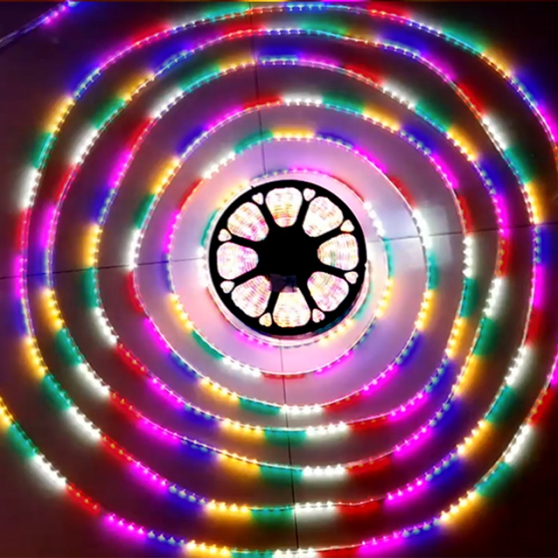 led户外防水灯带六彩闪烁跑马灯带灯地摊烧烤流动led灯线彩色光带