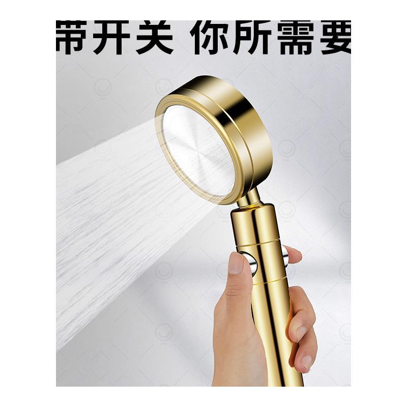 [太空铝普通款]银色(无开关) 增压花洒喷头卫生间淋浴喷洒头加压太空铝洗澡莲蓬头软管套装