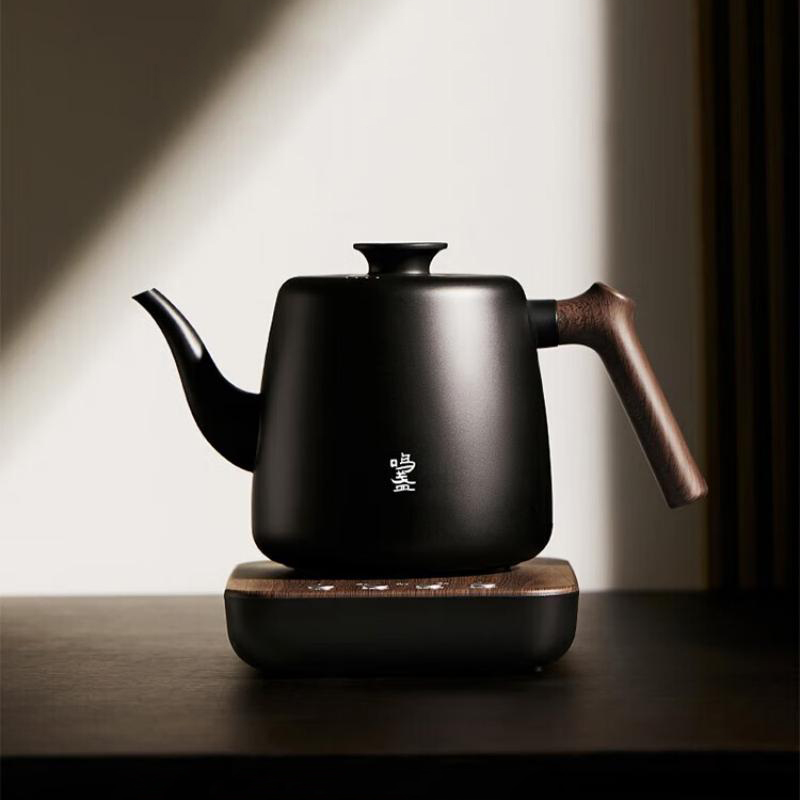 鸣盏(MINGZHAN)自动上水电热水壶 泡茶烧水壶 功夫茶壶茶艺烧水壶 智能恒温茶具电水壶MZ170 黑色 / 台高清大图