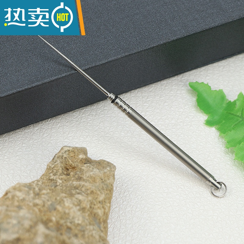 敬平轻便随身钛合金牙签组合纯钛牙签筒小挂件多功能剔牙针水果签高清大图