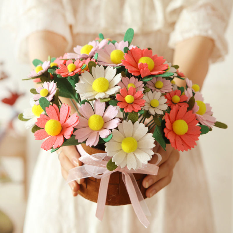 免裁剪礼物不织布diy手工制作材料包免手捧花太阳花向日葵向阳花小