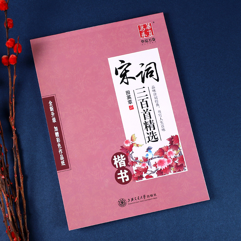 [2本]唐诗+宋词三百首精选 [正版]田英章书楷书字帖 唐诗宋词三百首精选 字帖练字成年正楷 钢笔字帖楷书 大中小学生高清大图