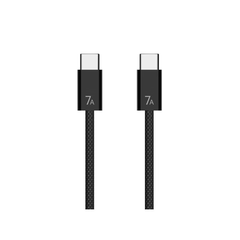 华为 编织数据线(Max 140W) 7A数据线 1.8米 USB-c转USB-c 高强度编织纱线 黑金灰