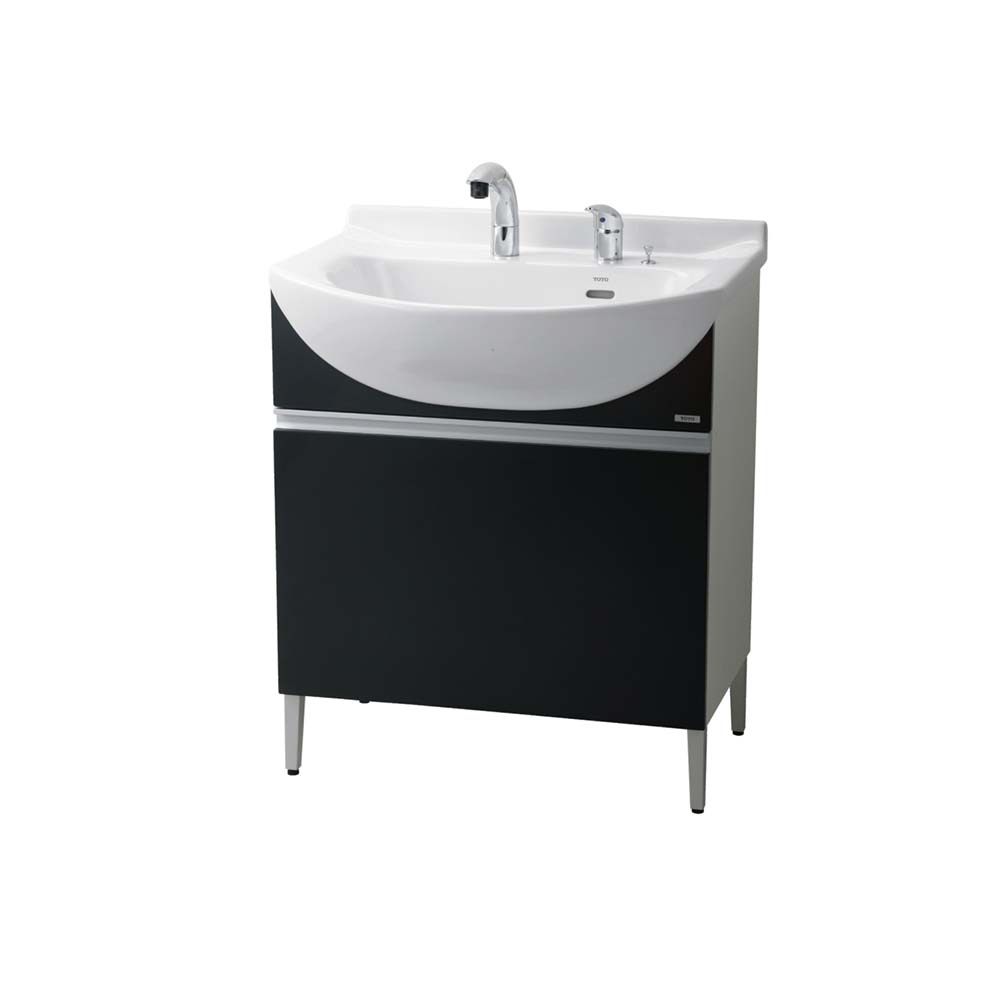 toto浴室柜组合ldsw753wldsw753k抽拉龙头dl388梳洗大肚盆75cm落地式