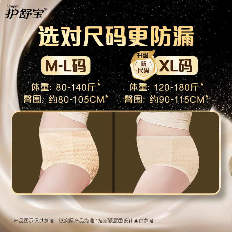 护舒宝无痕奢柔安睡裤M-L3条安心裤夜安裤裤型卫生巾*2高清大图