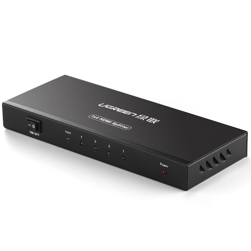 绿联 40202 HDMI分屏器分配器 一分四