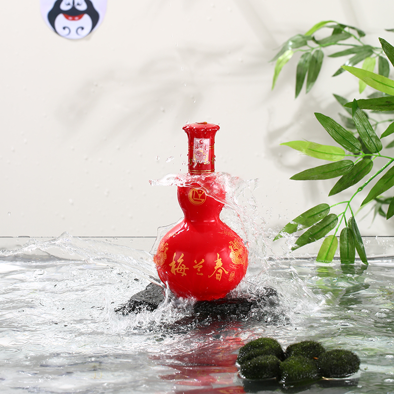 梅兰春 38度龙凤呈祥 500ml 双瓶装(送礼袋) 芝麻香型 白酒 中华老字号酒[新旧包装随机发货]