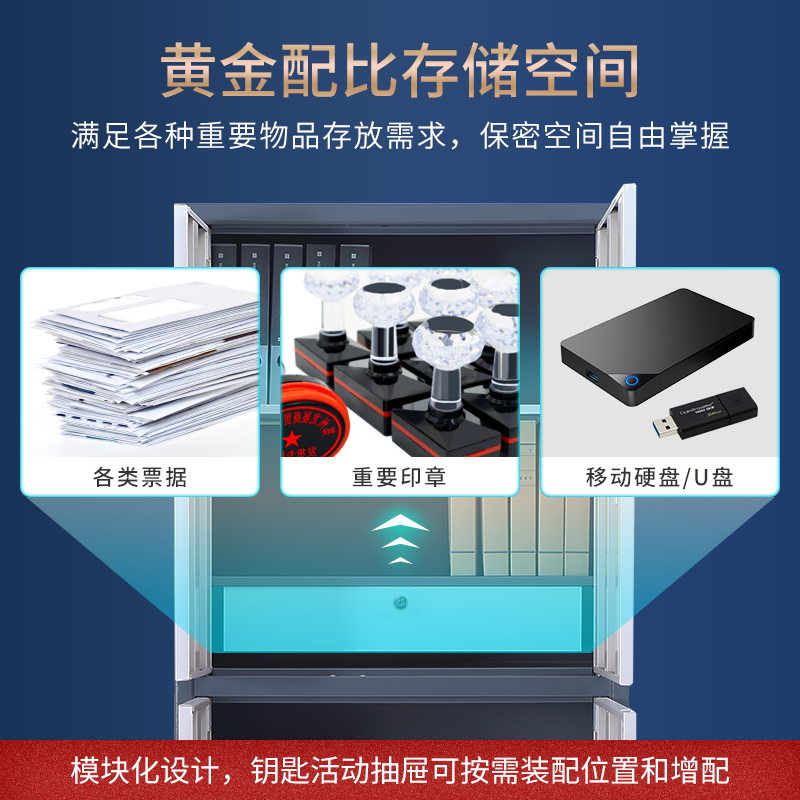国保(Guub)保密柜M153-K3办公电子密码锁资料柜国家整体认证双节文档柜K3